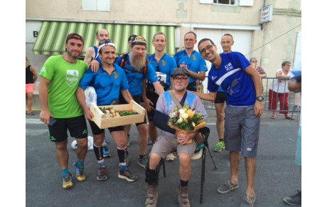 Gégé sur la course des melons à Vendeuvre